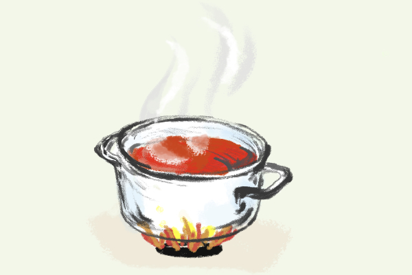 soupe chauffée