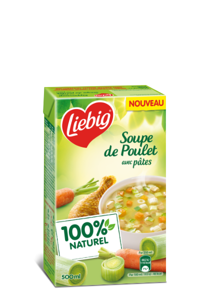 Liebig 500ML Soupe de poulet avec pâtes