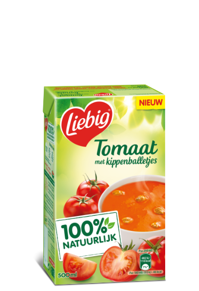 Liebig Tomaat met kippenballetjes