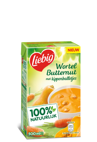 Liebig Wortel butternut pompoen kippenballetjes
